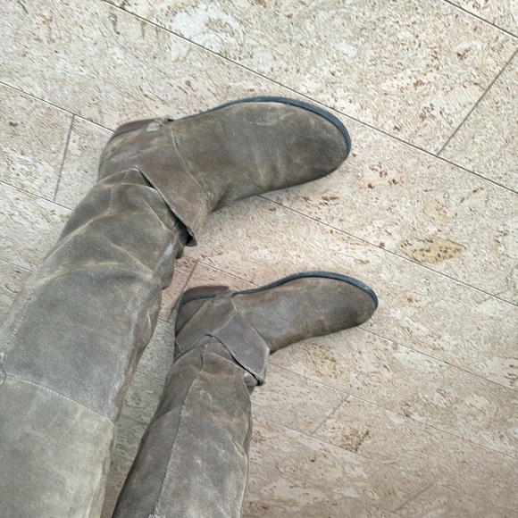 Brown Riding Style Suede Boot - Picture 7 of 10